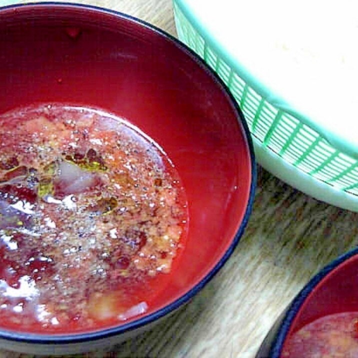 冷凍トマトをすりおろしたイタリアン素麺つゆ レシピ 作り方 By デラみーやん 楽天レシピ 冷凍トマトをすりおろしたイタリアン素麺つゆ レシピ 作り方 By デラみーやん 楽天レシピ